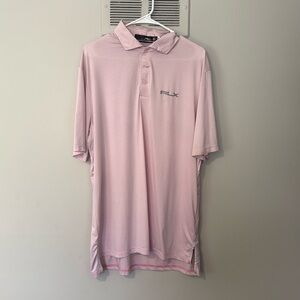 RLX Polo Ralph Lauren Men’s Pink Polo Shirt - Size Large